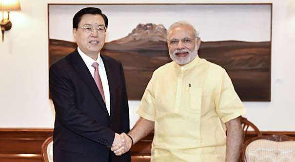 张德江会见印度总理莫迪