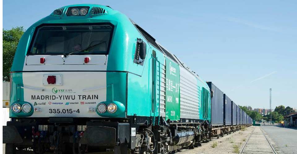 “义新欧”返程班列从西班牙启程
