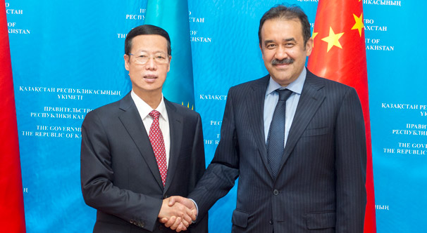 张高丽会见哈萨克斯坦总理马西莫夫