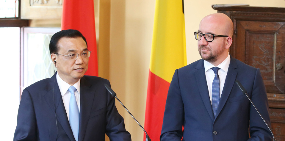 李克强同比利时首相米歇尔共同会见记者