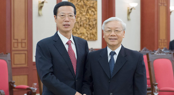 张高丽会见越共中央总书记阮富仲