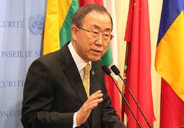 潘基文呼吁日本谦虚反省历史