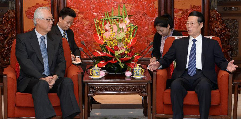 2013：张高丽会见新加坡荣誉国务资政吴作栋