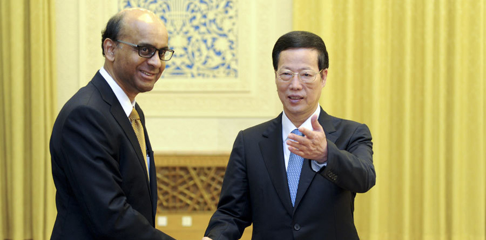 2013：张高丽会见新加坡副总理尚达曼