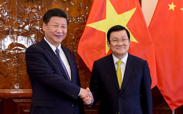 習近平同越南國家主席舉行會談
