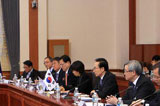 韩国总统李明博会见梅德韦杰夫