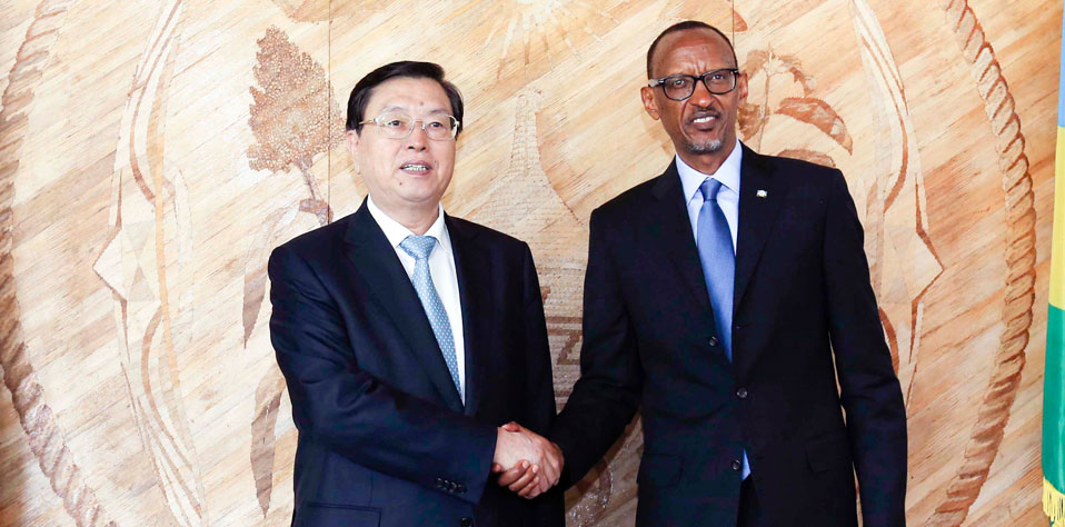 张德江对卢旺达进行正式友好访问