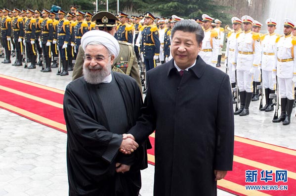 【资料】习近平同伊朗总统鲁哈尼举行会谈