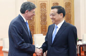 李克强会见美国国务卿克里和财政部长雅各布&middot;卢