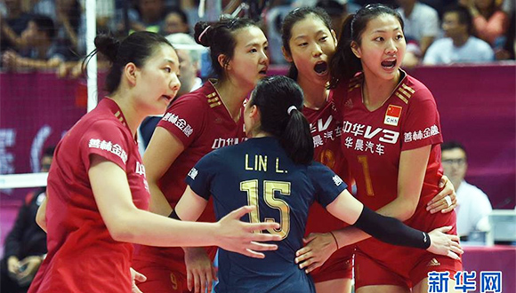 世界女排大奖赛：中国队胜泰国队