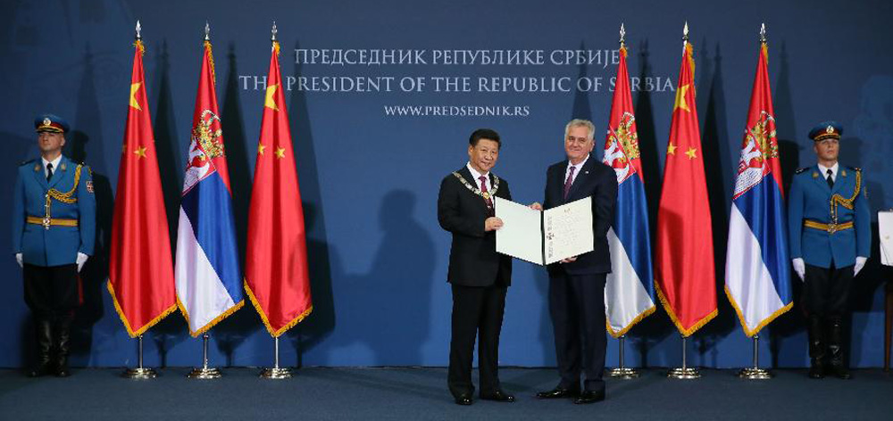 习近平获塞尔维亚最高级别勋章“共和国一级荣誉勋章”