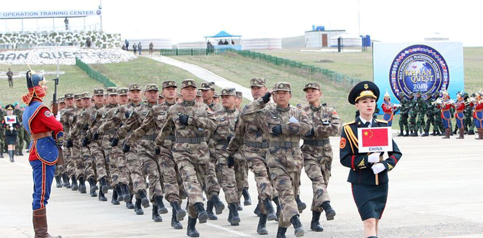 中方參加在蒙古國舉行的多國軍事演習