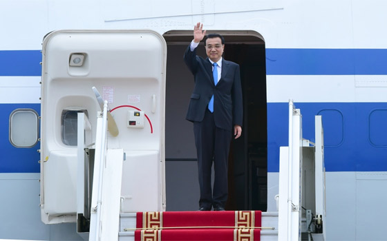 李克強抵達烏蘭巴托