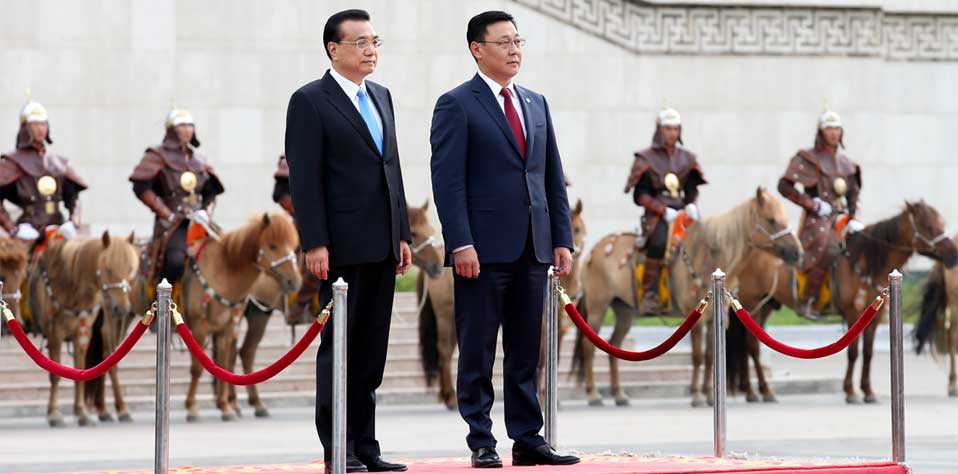 李克強同蒙古國總理額爾登巴特舉行會談
