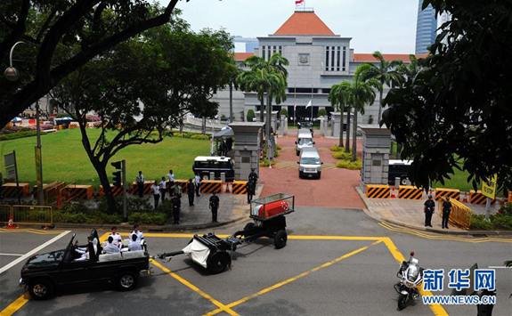 新加坡为前总统纳丹举行国葬（高清）