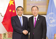 李克强会见联合国秘书长