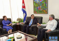 李克強會見古巴國務委員會兼部長會議第一副主席