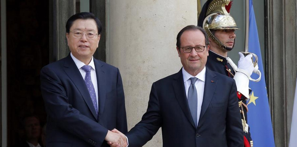 张德江对法国进行正式友好访问