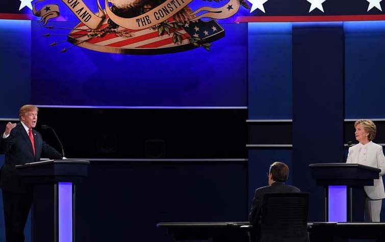 美國總統候選人進行第三場電視辯論