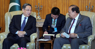 俞正声对巴基斯坦进行正式友好访问