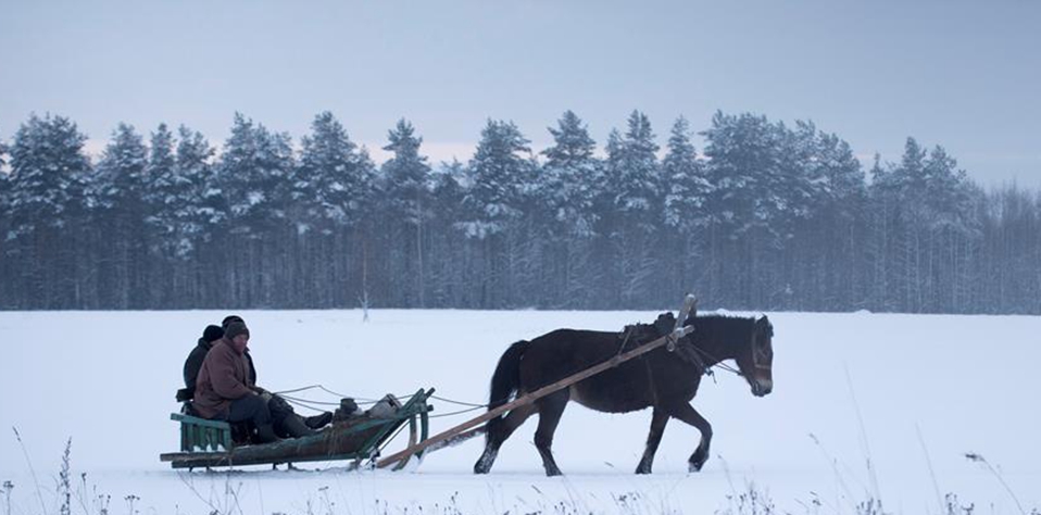 白俄罗斯村庄雪景