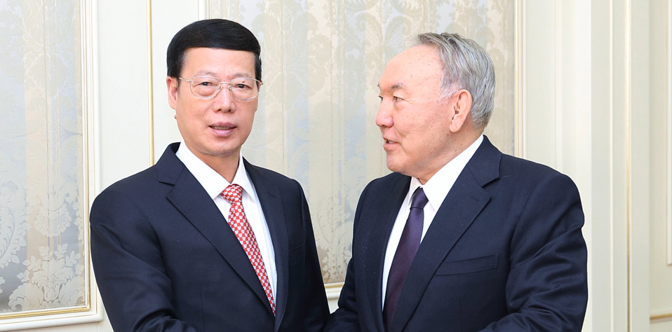 张高丽会见哈萨克斯坦总统纳扎尔巴耶夫