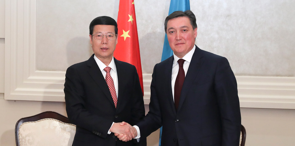 張高麗和哈薩克斯坦第一副總理馬明舉行中哈合作委員會第八次會議