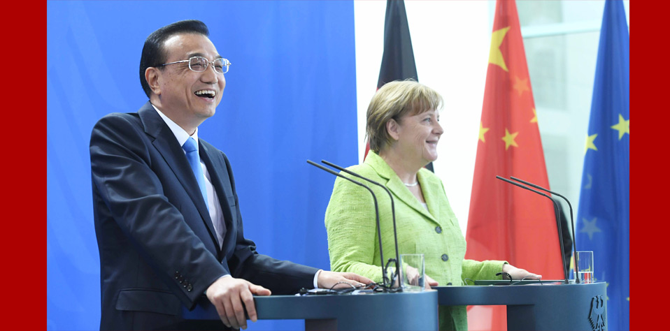 李克强与德国总理默克尔共同会见记者