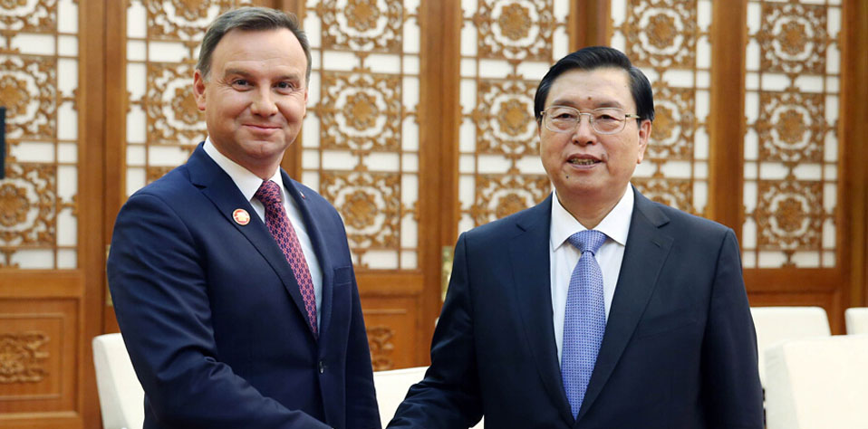 2015年11月26日：张德江会见波兰总统杜达