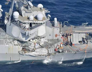 美海军处分撞船事故责任人