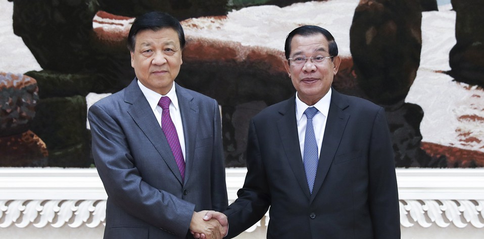 劉雲山對柬埔寨進行正式訪問