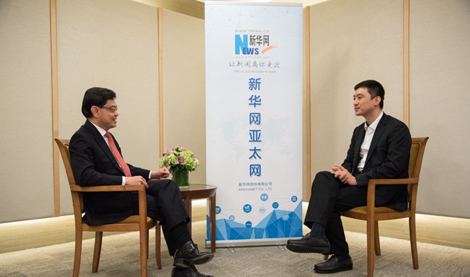 新华网专访新加坡财政部部长王瑞杰