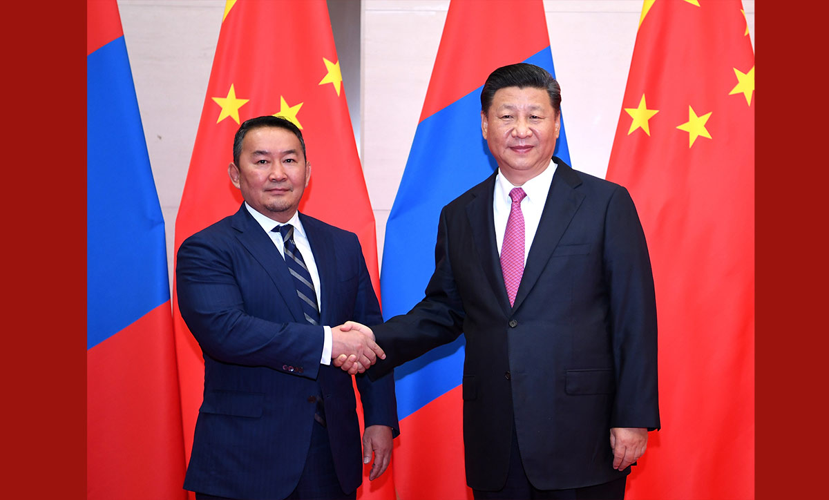 習近平會見蒙古國總統巴特圖勒嘎