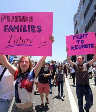 美多地抗议特朗普政府移民政策