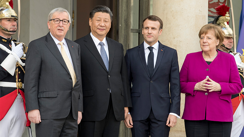 習近平同出席中法全球治理論壇閉幕式的歐洲領導人舉行會晤