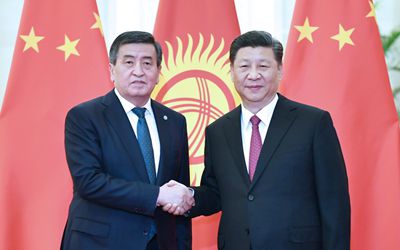 2019年4月28日：習近平會見吉爾吉斯斯坦總統