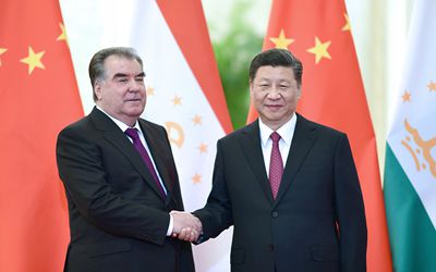 2019年4月28日：習近平會見塔吉克總統