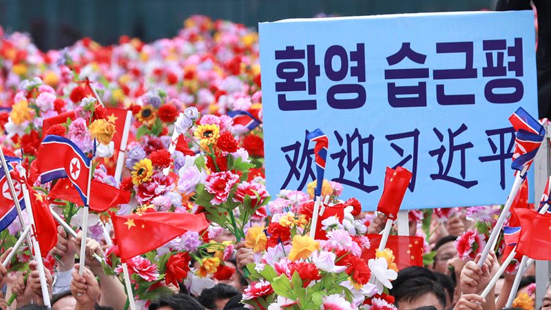 习近平总书记历史性访朝 欢迎场面超震撼！