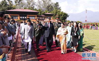 习近平结束同印度总理第二次非正式会晤和对尼泊尔国事访问回到北京