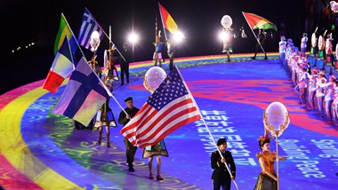 第七届世界军人运动会闭幕式在武汉举行