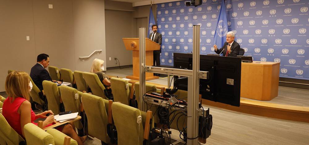 第75届联合国大会开幕　联大主席出席记者会