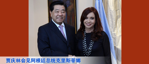 贾庆林会见阿根廷总统克里斯蒂娜