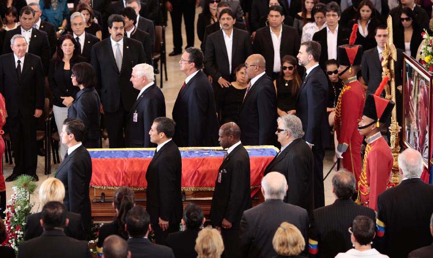 委内瑞拉为前总统查韦斯举行国葬