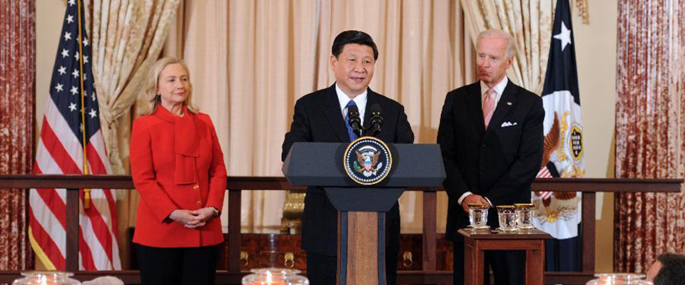 习近平2012年出席美国副总统和国务卿共同举行的欢迎午宴
