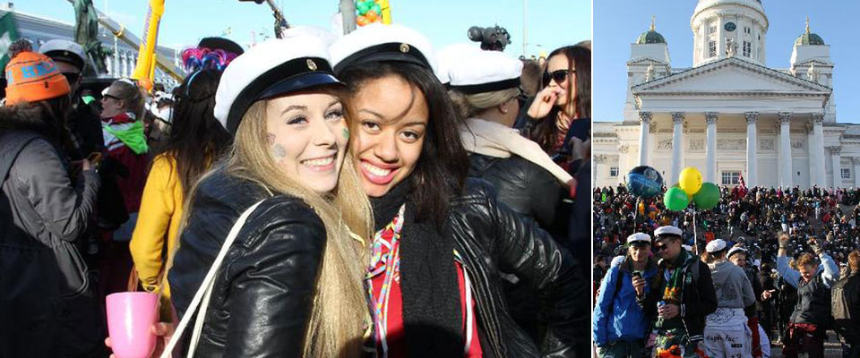 芬兰：万人庆祝&ldquo;戴帽节&rdquo;