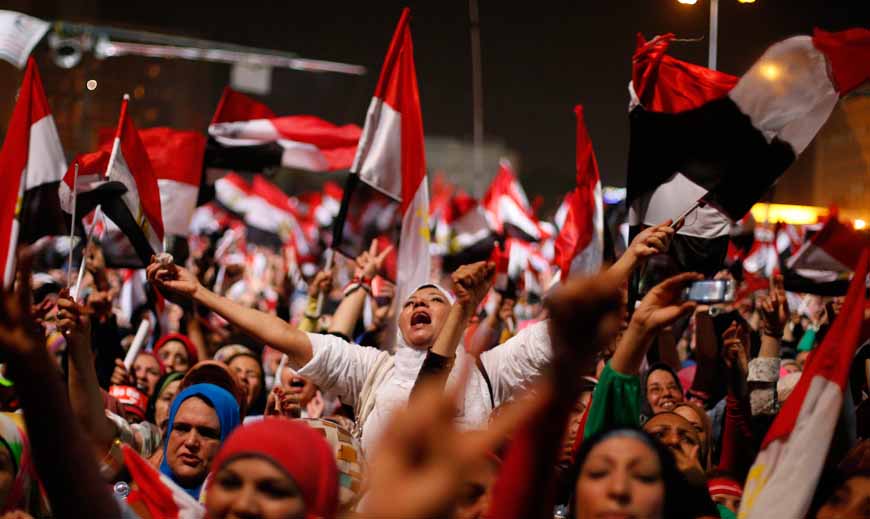 埃及军方宣布穆尔西下台 反穆尔西民众庆祝（高清组图）