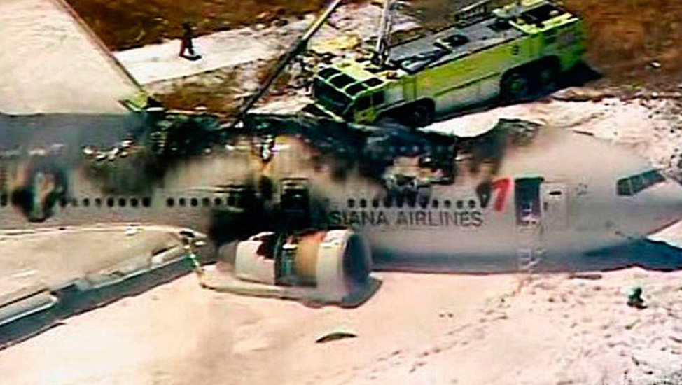 韩亚一客机在旧金山坠毁