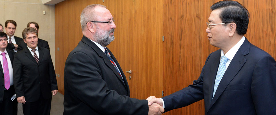 张德江会见斯洛伐克议会斯中友好小组成员