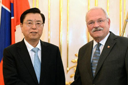 张德江对斯洛伐克进行正式友好访问