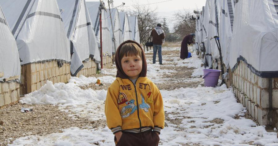 雪后叙利亚难民营